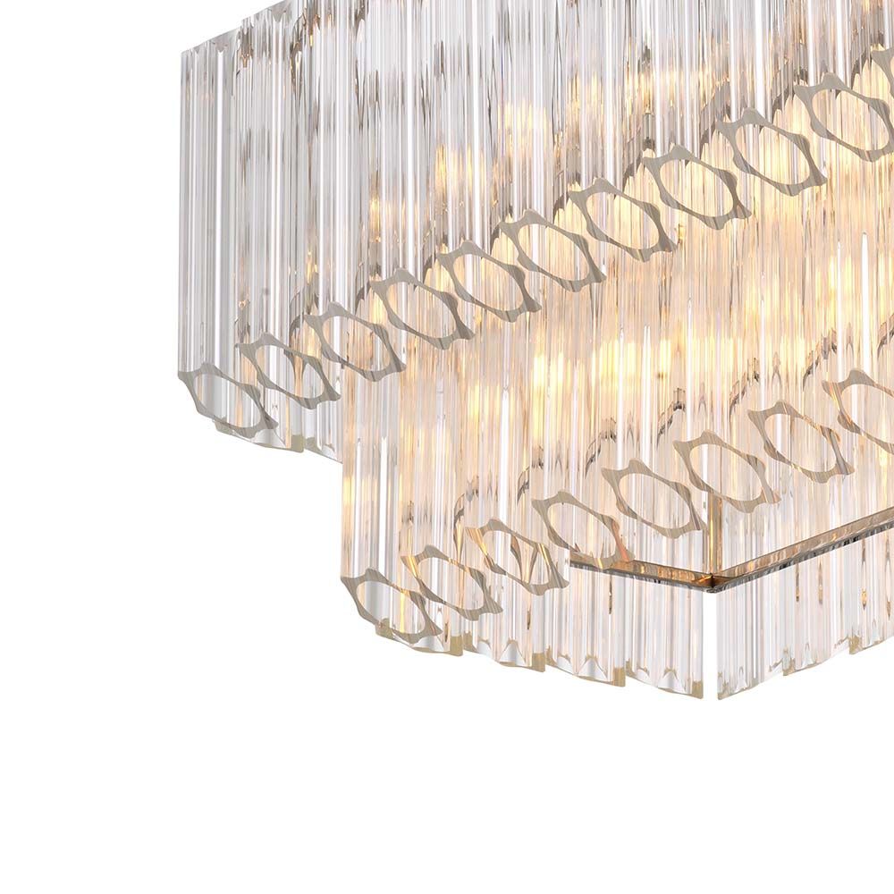 Eichholtz Vittoria Rectangular Chandelier - Nickel